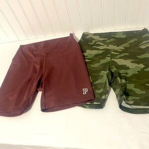 PINK ULTIMATE Victoria Secret Lot of (2) Women’s Biker Running Shorts Sz Small
